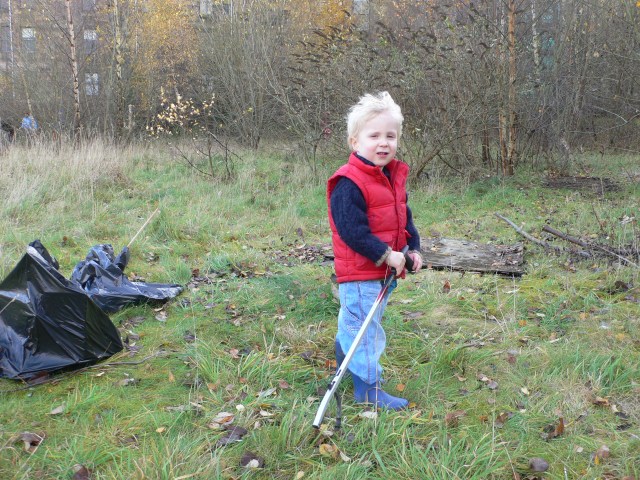 One of our younger volunteers